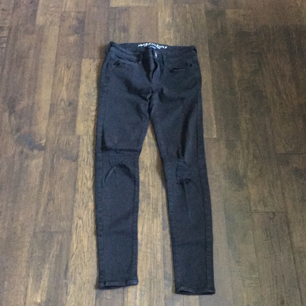 Black ripped jeans